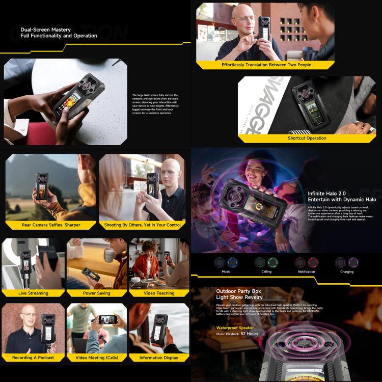 Ulefone Armor 30 Pro Rugged Phone, 16GB+512GB, Night Vision, 6.95 inch + 3.4 inch Dual Screen Android 14 MediaTek Dimensity 7300X Octa Core, Network: 5G, OTG, NFC Ulefone Armor 30 Pro Rugged Phone, 16GB+512GB, Night Vision, 6.95 inch + 3.4 inch Dual Screen Android 14 MediaTek Dimensity 7300X Octa Core, Network: 5G, OTG, NFC